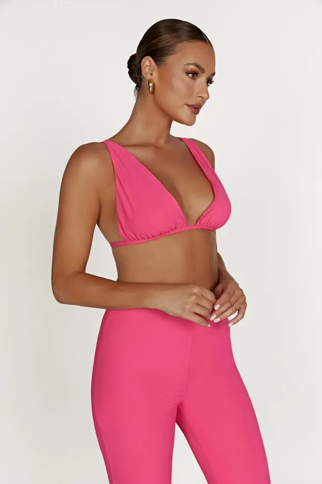Meshki Crop Tops Daisie Chiffon Top 8211 Candy Pink Candypink 8211 Women