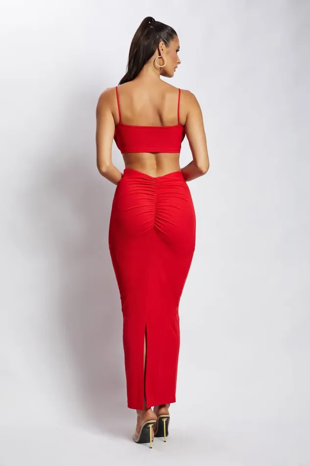 Meshki Crop Tops Jordan Ruched Front V Front Top 8211 Red Red 8211 Women Meshki Crop Tops Jordan Ruched Front V Front Top 8211 Red Red 8211 Women