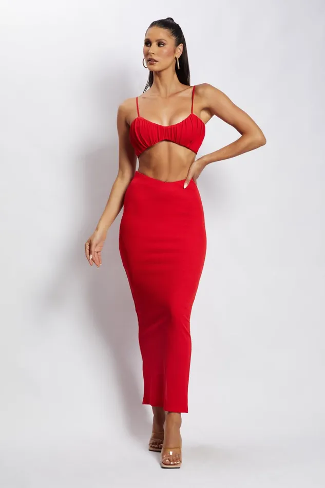 Meshki Crop Tops Jordan Ruched Front V Front Top 8211 Red Red 8211 Women Meshki Crop Tops Jordan Ruched Front V Front Top 8211 Red Red 8211 Women