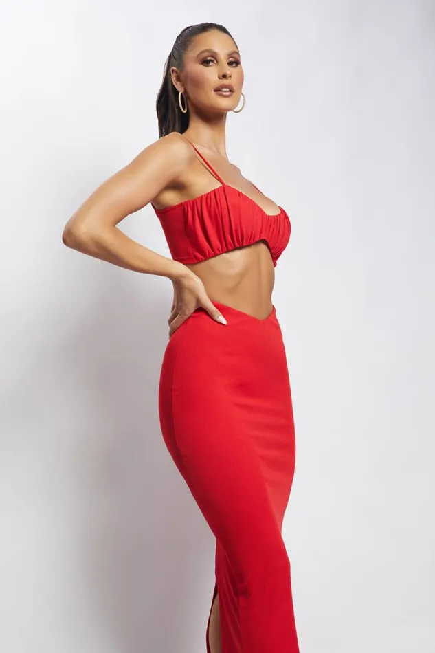 Meshki Crop Tops Jordan Ruched Front V Front Top 8211 Red Red 8211 Women Meshki Crop Tops Jordan Ruched Front V Front Top 8211 Red Red 8211 Women