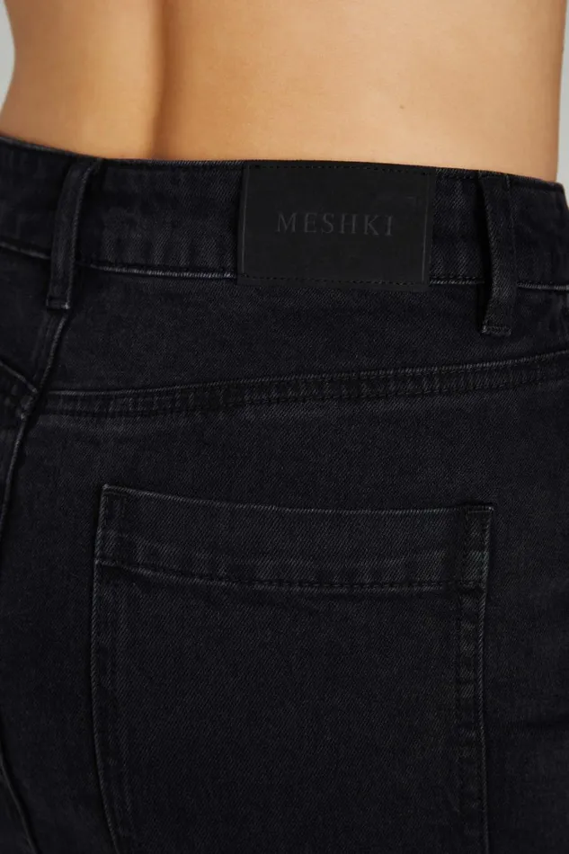Meshki Denim Acacia Denim Midi Skirt 8211 Washed Black Washedblack 8211 Women