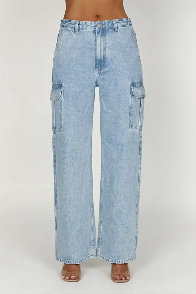 Meshki Denim Jagger Relaxed Denim Jean 8211 Mid Blue Midblue 8211 Women