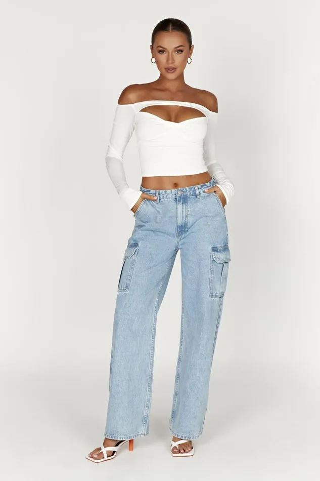 Meshki Denim Jagger Relaxed Denim Jean 8211 Mid Blue Midblue 8211 Women