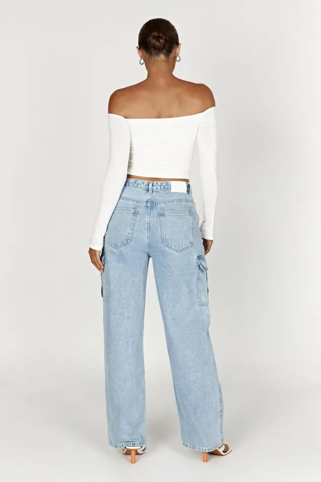 Meshki Denim Jagger Relaxed Denim Jean 8211 Mid Blue Midblue 8211 Women