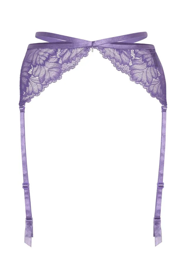 Meshki Intimates Isadora Lace Crossover Suspenders 8211 Grape Grape 8211 Women Meshki Intimates Isadora Lace Crossover Suspenders 8211 Grape Grape 8211 Women