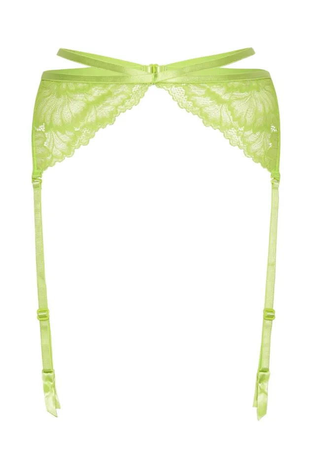 Meshki Intimates Isadora Lace Crossover Suspenders 8211 Lime Green Limegreen 8211 Women Meshki Intimates Isadora Lace Crossover Suspenders 8211 Lime Green Limegreen 8211 Women