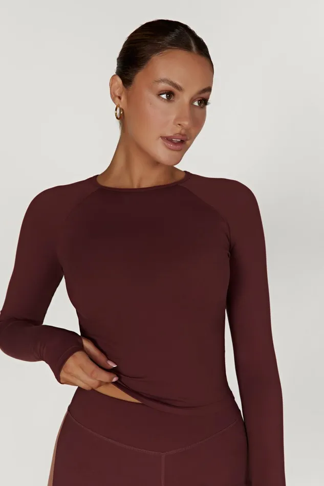 Meshki Long Sleeve Tops Venus Long Sleeve Top 8211 Mahogany Mahogany 8211 Women