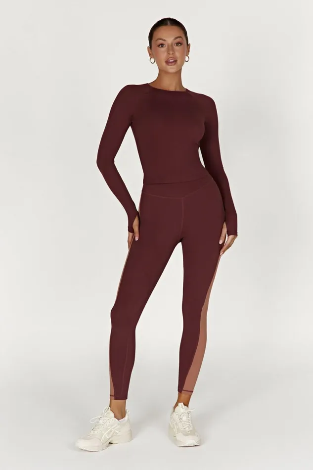 Meshki Long Sleeve Tops Venus Long Sleeve Top 8211 Mahogany Mahogany 8211 Women