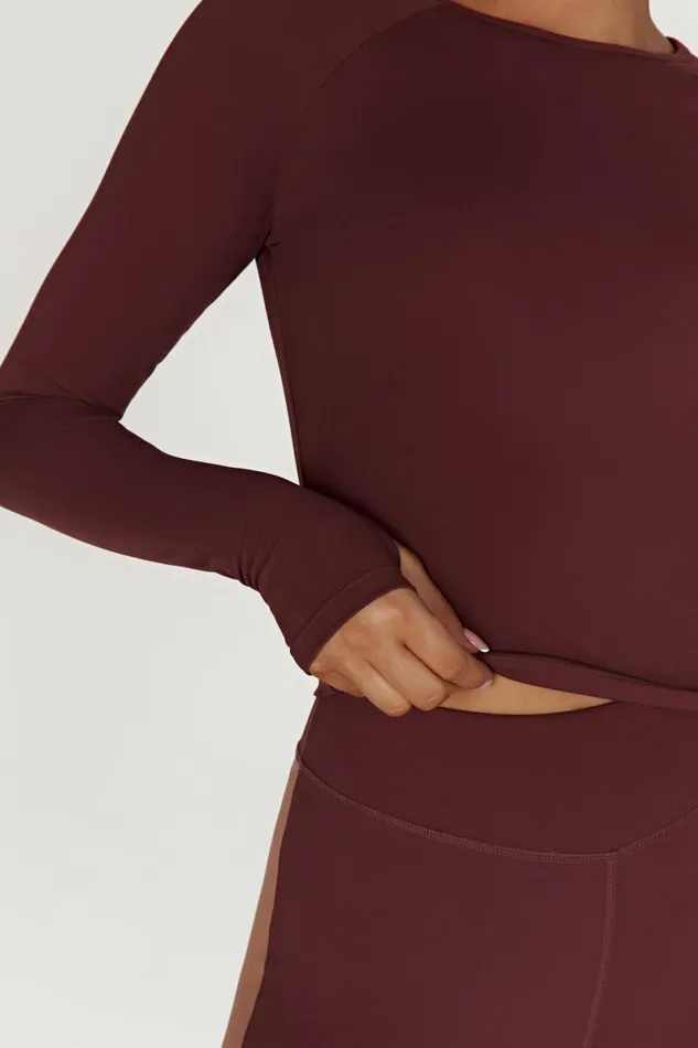 Meshki Long Sleeve Tops Venus Long Sleeve Top 8211 Mahogany Mahogany 8211 Women