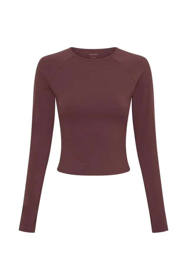 Meshki Long Sleeve Tops Venus Long Sleeve Top 8211 Mahogany Mahogany 8211 Women