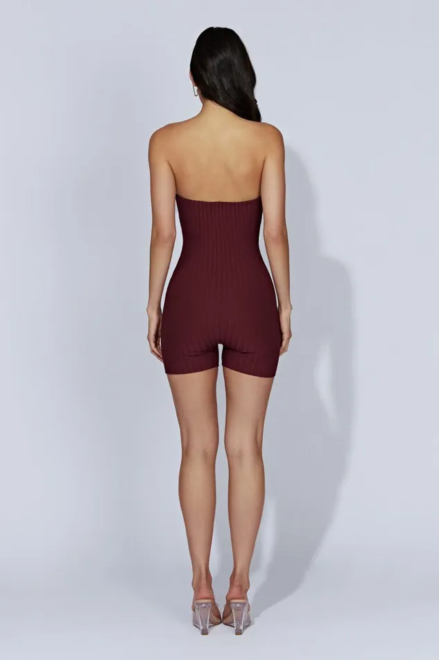 Meshki Maternity Dresses Ginny Strapless Knitted Playsuit 8211 Cherry Chocolate Cherrychocolate 8211 Women Meshki Maternity Dresses Ginny Strapless Knitted Playsuit 8211 Cherry Chocolate Cherrychocolate 8211 Women