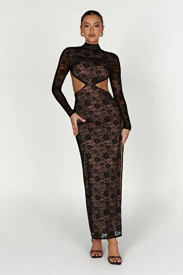 Meshki Maxi Dresses Callista Lace Maxi Dress 8211 Black Black 8211 Women