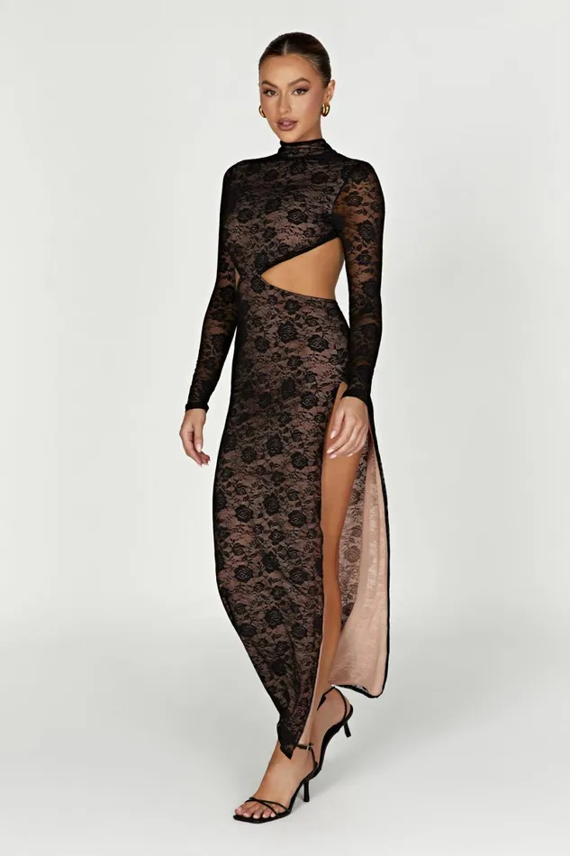 Meshki Maxi Dresses Callista Lace Maxi Dress 8211 Black Black 8211 Women