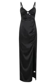 Meshki Maxi Dresses Cleo Satin Dress 8211 Black Black 8211 Women
