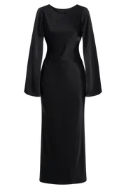 Meshki Maxi Dresses Fernanda Long Sleeve Maxi Dress 8211 Black Black 8211 Women