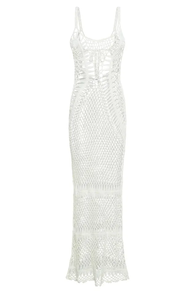 Meshki Maxi Dresses Josephine Crochet Maxi Dress 8211 White White 8211 Women