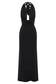 Meshki Maxi Dresses Jovanna Slinky Halter Maxi Dress 8211 Black Black 8211 Women