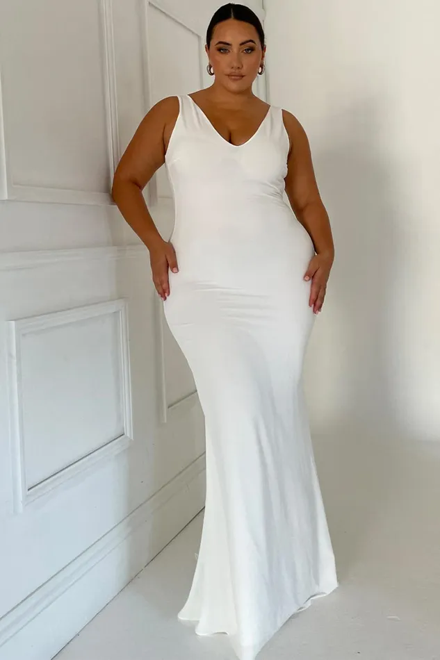Meshki Maxi Dresses Kyla Low Back Gown 8211 White White 8211 Women