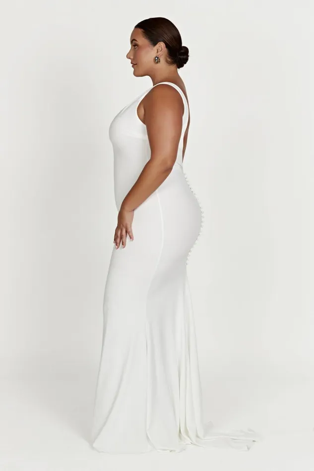 Meshki Maxi Dresses Kyla Low Back Gown 8211 White White 8211 Women