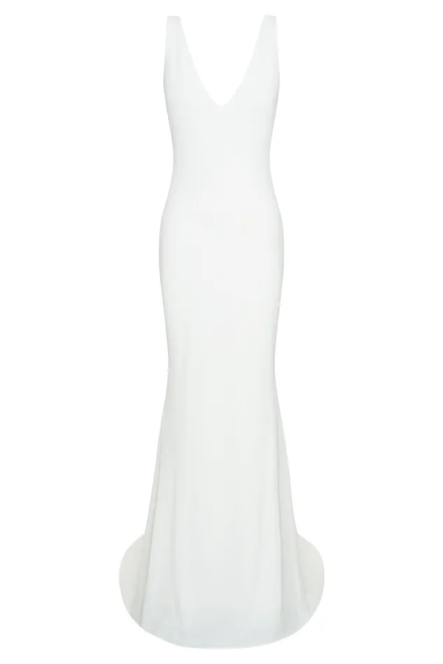 Meshki Maxi Dresses Kyla Low Back Gown 8211 White White 8211 Women