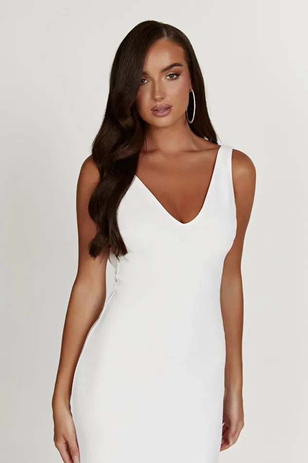 Meshki Maxi Dresses Kyla Low Back Gown 8211 White White 8211 Women