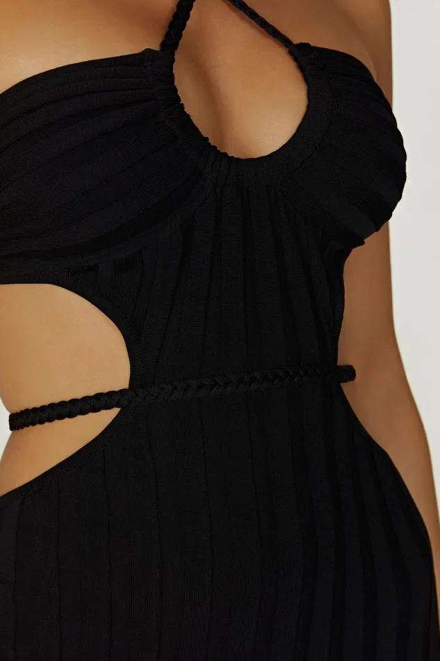 Meshki Maxi Dresses Minerva Cut Out Knit Maxi Dress 8211 Black Black 8211 Women