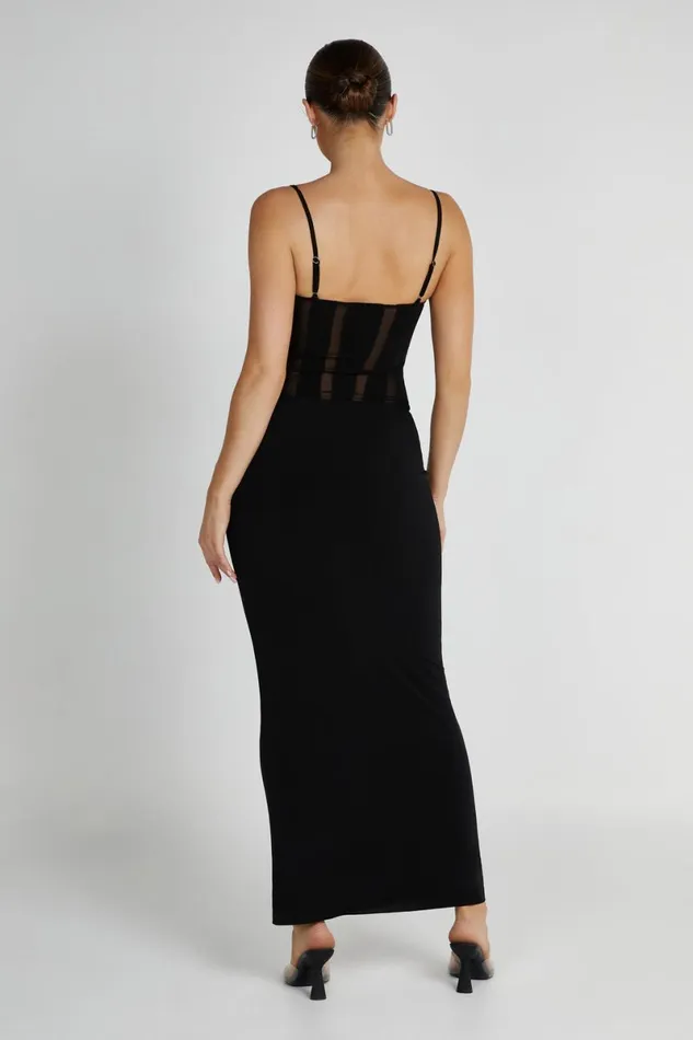 Meshki Maxi Dresses Priya Panelled Maxi Dress 8211 Black Black 8211 Women