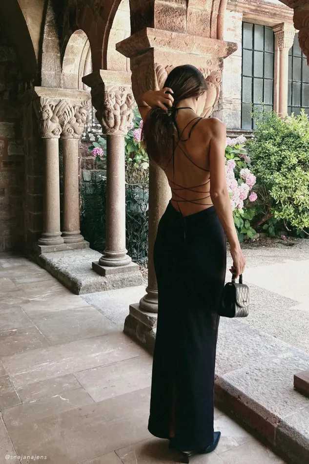 Meshki Maxi Dresses Sabine Backless Maxi Dress 8211 Black Black 8211 Women