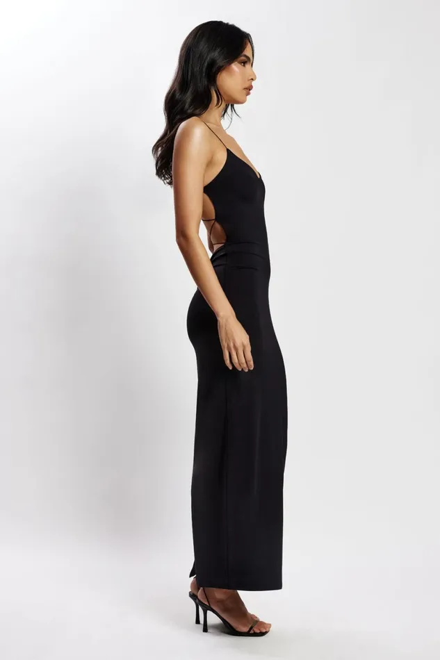 Meshki Maxi Dresses Sabine Backless Maxi Dress 8211 Black Black 8211 Women