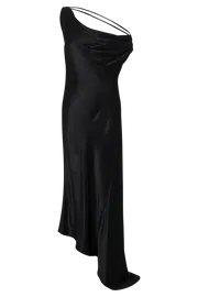 Meshki Maxi Dresses Yvette Slip Maxi Dress With Asymmetrical Hem 8211 Black Black 8211 Women