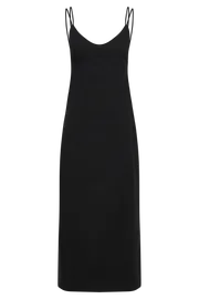 Meshki Midi Dresses Leana Linen Backless Midi Dress 8211 Black Black 8211 Women