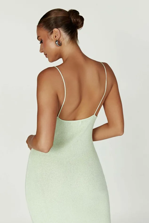 Meshki Midi Dresses Magnolia Knit Midi Dress 8211 Pistachio Green Pistachiogreen 8211 Women