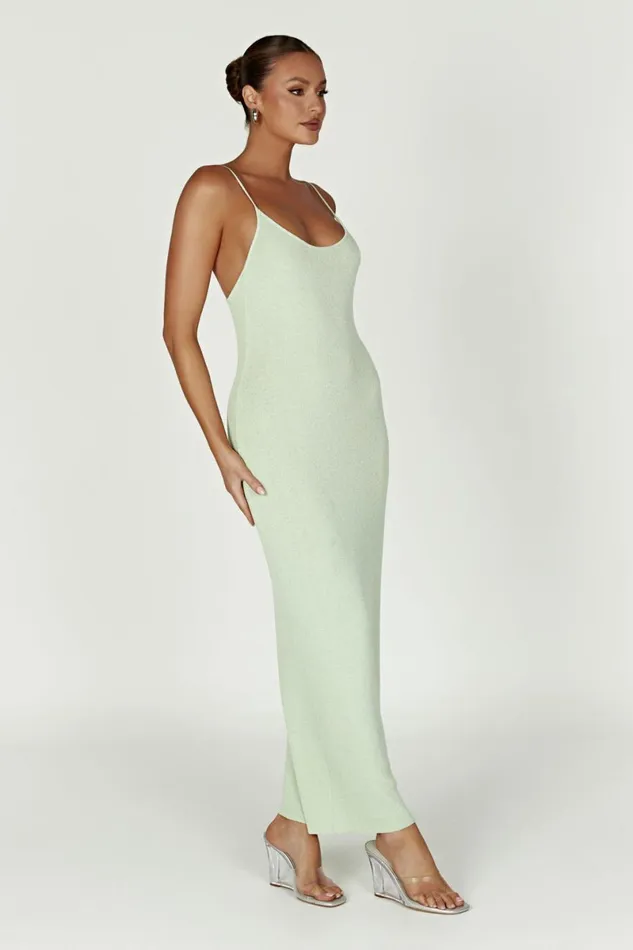 Meshki Midi Dresses Magnolia Knit Midi Dress 8211 Pistachio Green Pistachiogreen 8211 Women
