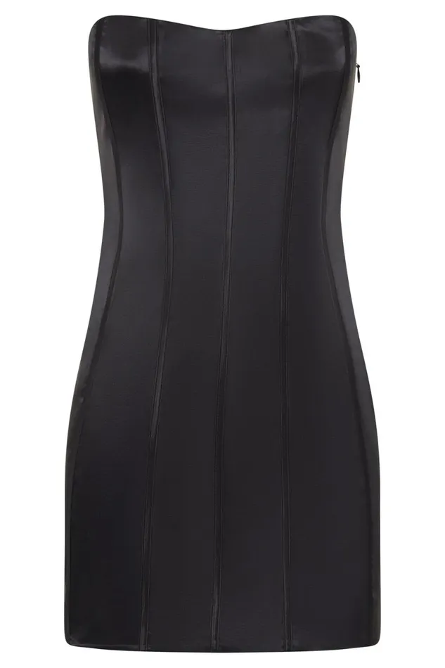 Meshki Mini Dresses Amaya Lace Up Corset Mini Dress 8211 Black Black 8211 Women