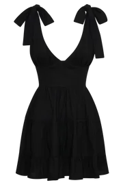 Meshki Mini Dresses Aurelia Linen Mini Dress 8211 Black Black 8211 Women