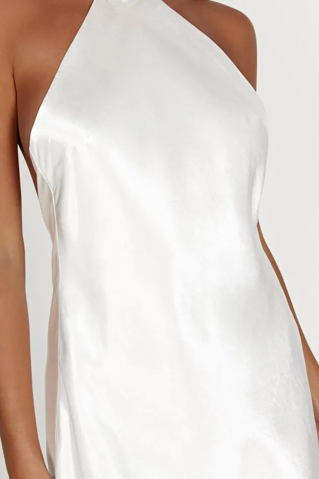 Meshki Mini Dresses Cartia Bow Halter Mini Dress 8211 White White 8211 Women
