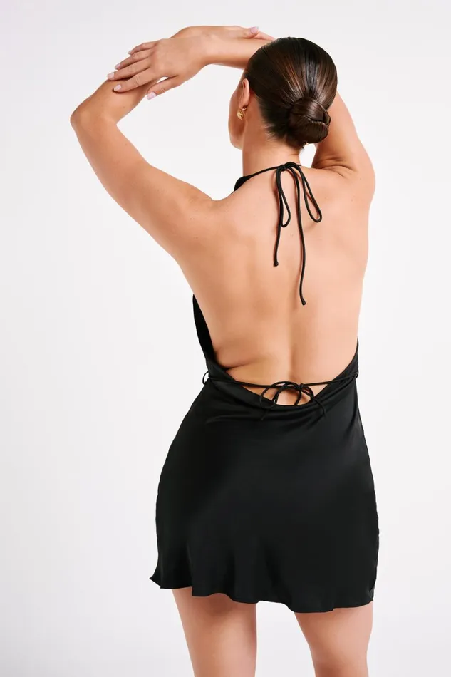 Meshki Mini Dresses Lorena Halter Mini Dress 8211 Black Black 8211 Women Meshki Mini Dresses Lorena Halter Mini Dress 8211 Black Black 8211 Women