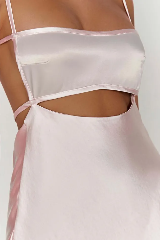 Meshki Mini Dresses Veda Two Tone Mini Dress 8211 Blush Pink Blushpink 8211 Women