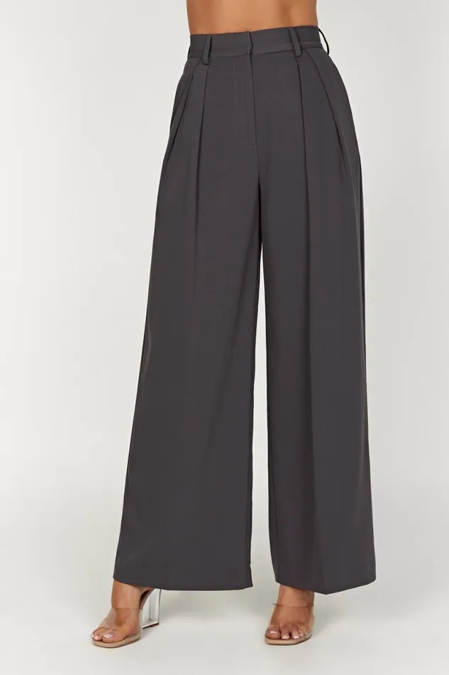 Meshki Pants Jemima Straight Leg Pants 8211 Charcoal Charcoal 8211 Women