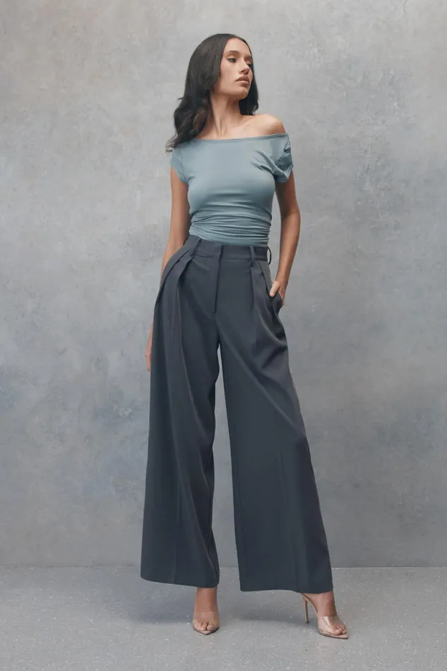 Meshki Pants Jemima Straight Leg Pants 8211 Charcoal Charcoal 8211 Women