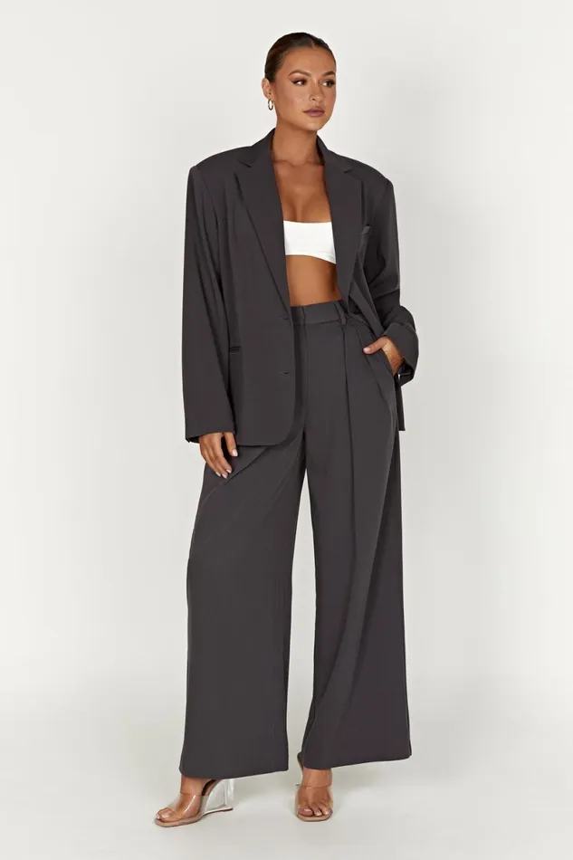 Meshki Pants Jemima Straight Leg Pants 8211 Charcoal Charcoal 8211 Women