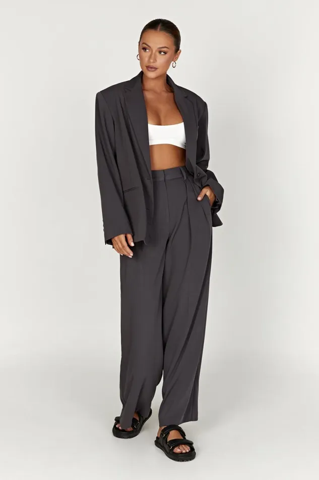 Meshki Pants Jemima Straight Leg Pants 8211 Charcoal Charcoal 8211 Women