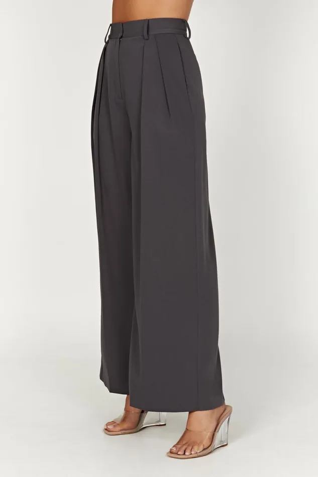 Meshki Pants Jemima Straight Leg Pants 8211 Charcoal Charcoal 8211 Women