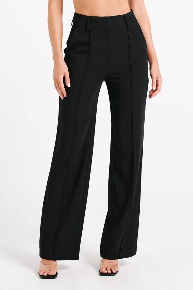 Meshki Pants Lisa High Waist Suiting Trousers 8211 Black Black 8211 Women