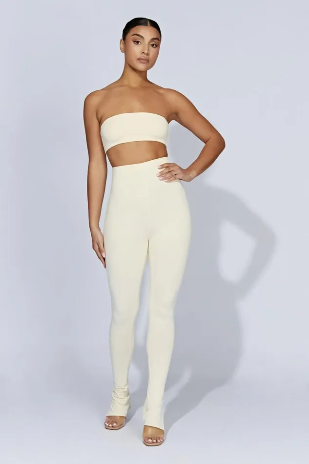 Meshki Pants Michelle Side Split Leggings 8211 Cream Cream 8211 Women Meshki Pants Michelle Side Split Leggings 8211 Cream Cream 8211 Women