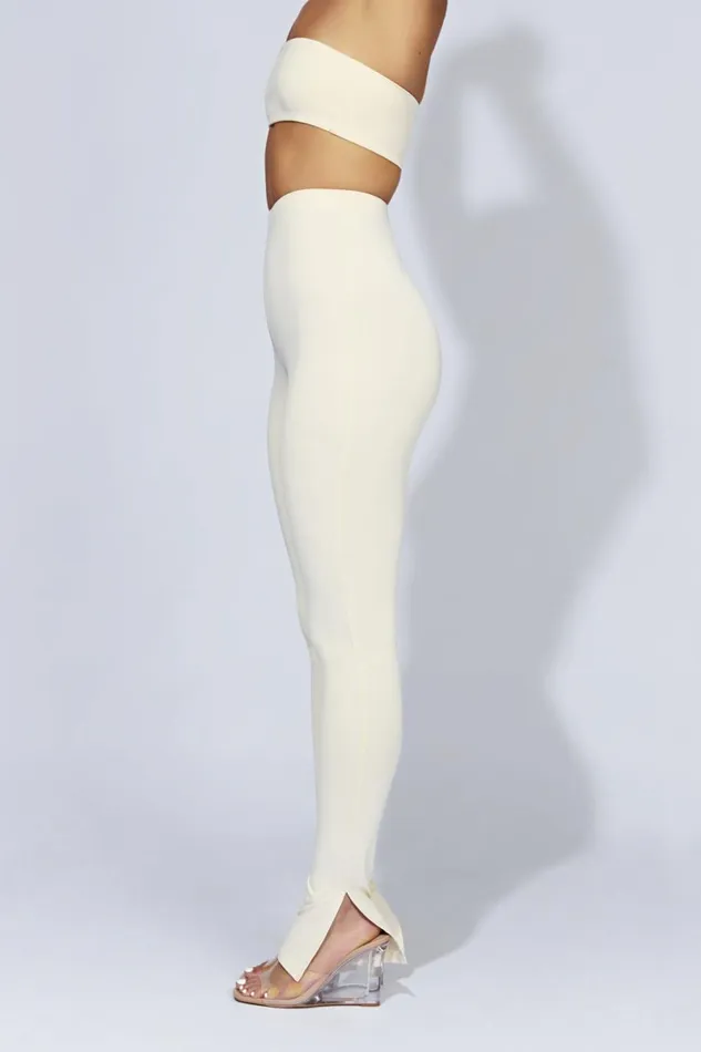 Meshki Pants Michelle Side Split Leggings 8211 Cream Cream 8211 Women Meshki Pants Michelle Side Split Leggings 8211 Cream Cream 8211 Women