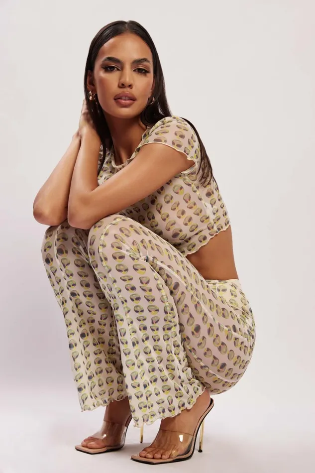 Meshki Pants Nora Mesh Straight Leg Pant 8211 Alien Print Alien Print 8211 Women Meshki Pants Nora Mesh Straight Leg Pant 8211 Alien Print Alien Print 8211 Women