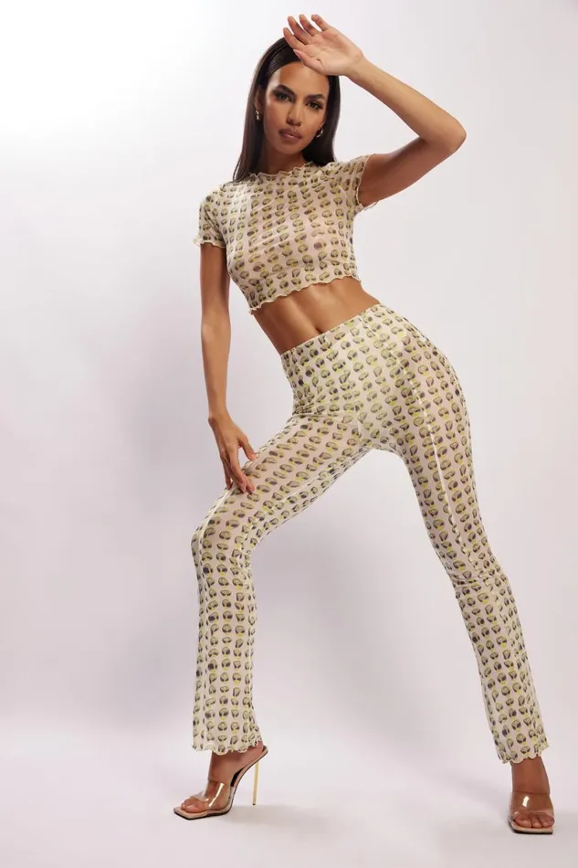 Meshki Pants Nora Mesh Straight Leg Pant 8211 Alien Print Alien Print 8211 Women Meshki Pants Nora Mesh Straight Leg Pant 8211 Alien Print Alien Print 8211 Women