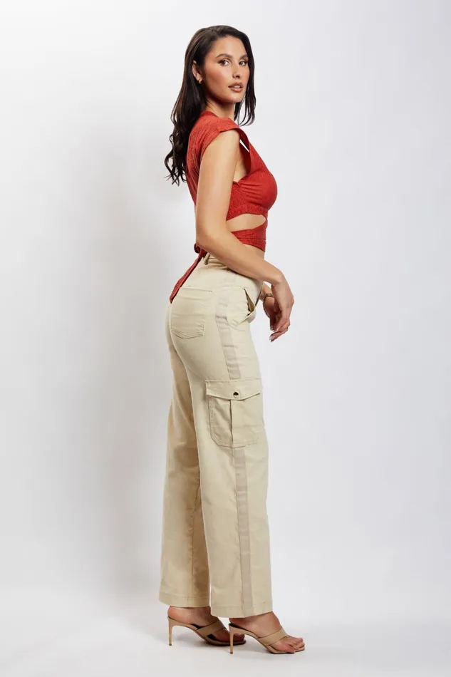 Meshki Short Sleeve Tops Rosa Crinkle Satin Crop Top 8211 Burnt Orange Burntorange 8211 Women Meshki Short Sleeve Tops Rosa Crinkle Satin Crop Top 8211 Burnt Orange Burntorange 8211 Women