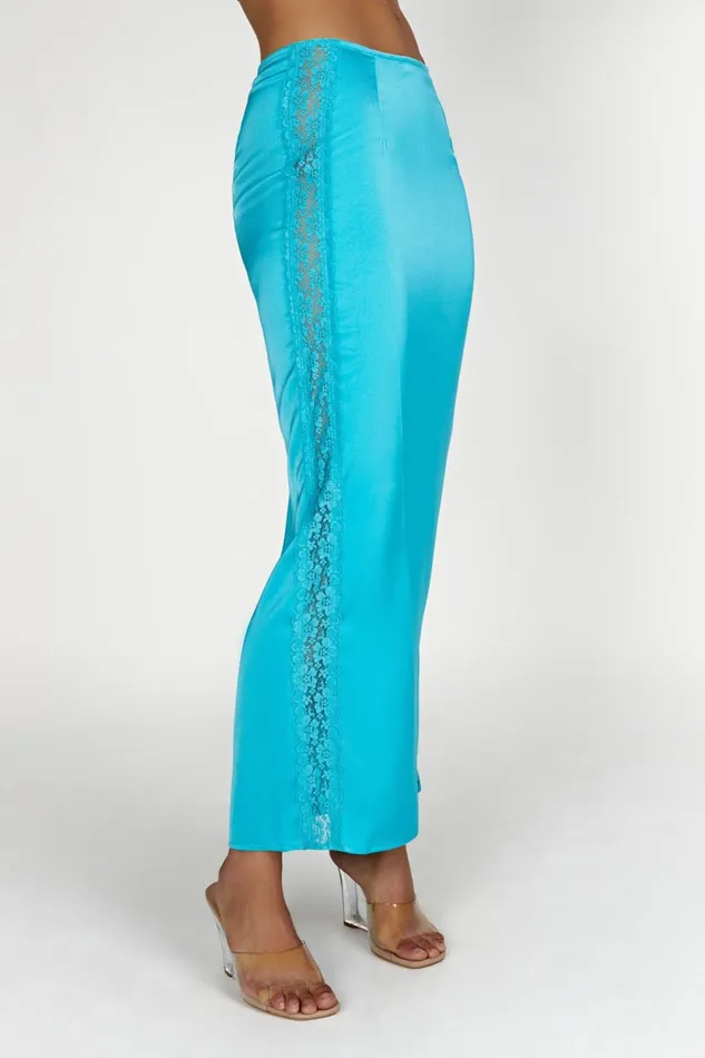 Meshki Skirts Bellamy Lace Maxi Skirt 8211 Aquamarine Aquamarine 8211 Women